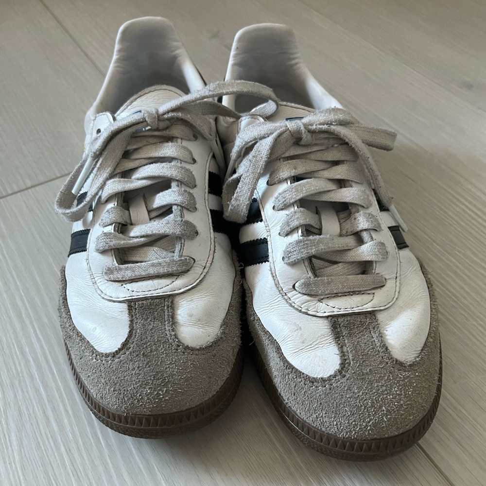 Adidas Samba White, Black, and Brown Sneakers - Picture 3 of 6